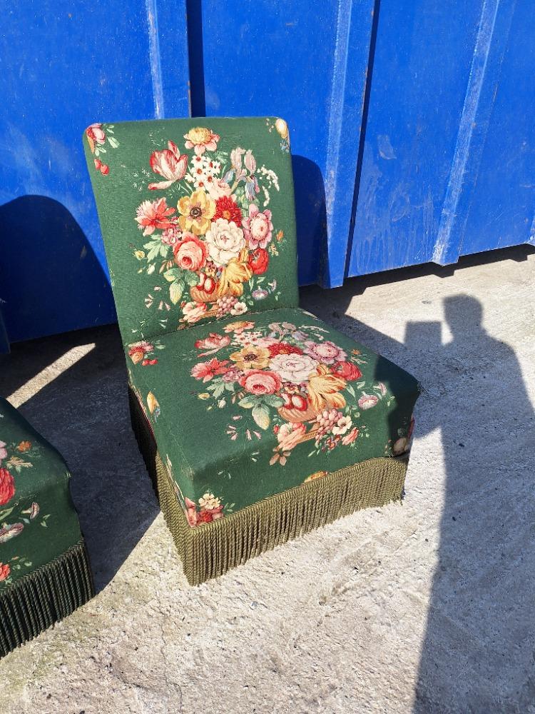 4 fauteuils crapauds Napoléon III ref 3/24