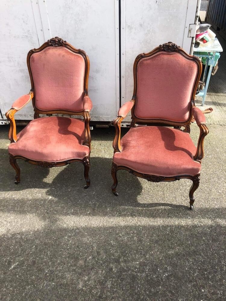 Paire de fauteuils XV réf 5/23